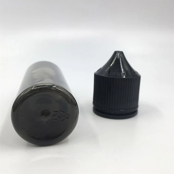 30ml 60ml Black E Liquid Bottle With Flat Cap