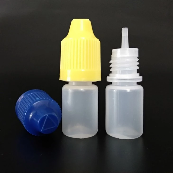 20ml PE Squeeze Bottle Plastic Liquid Oil Bottles Childproof Cap