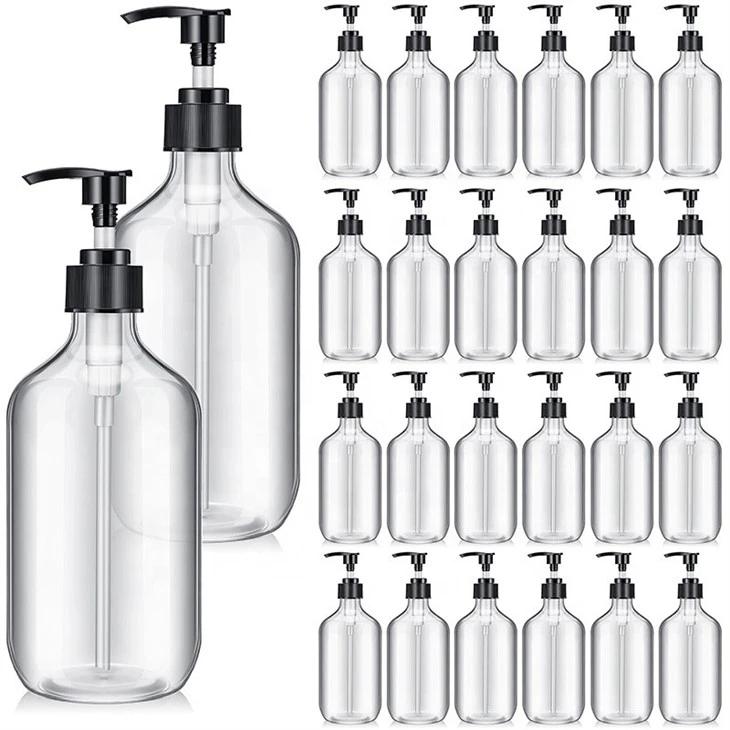 خالی 300ml 500ml مربع پلاسٹک شیمپو کی بوتل