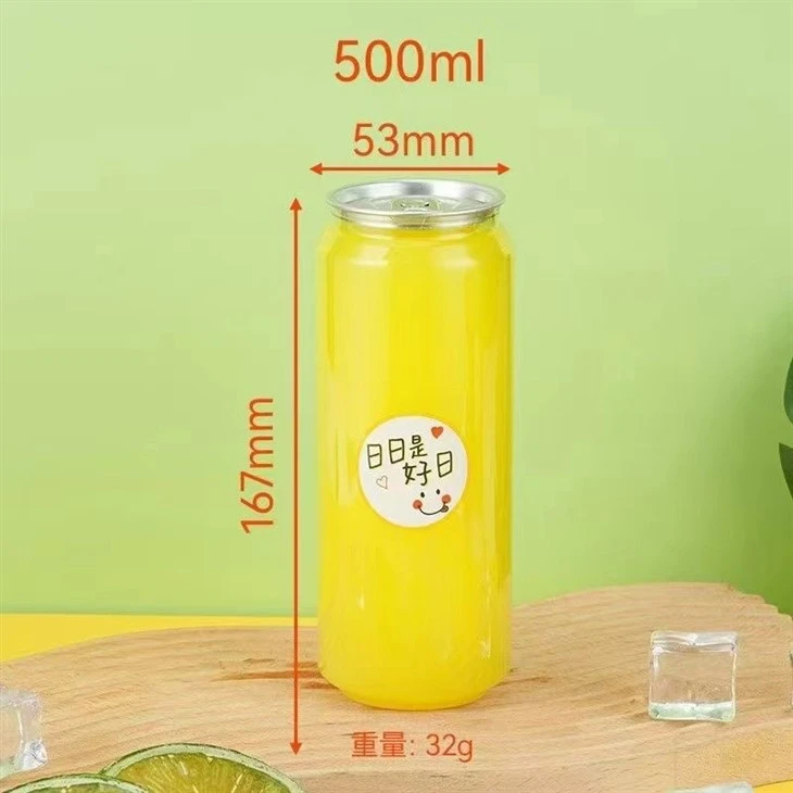 PET Disposable Plastic Beverage Bottle With Aluminum Cap