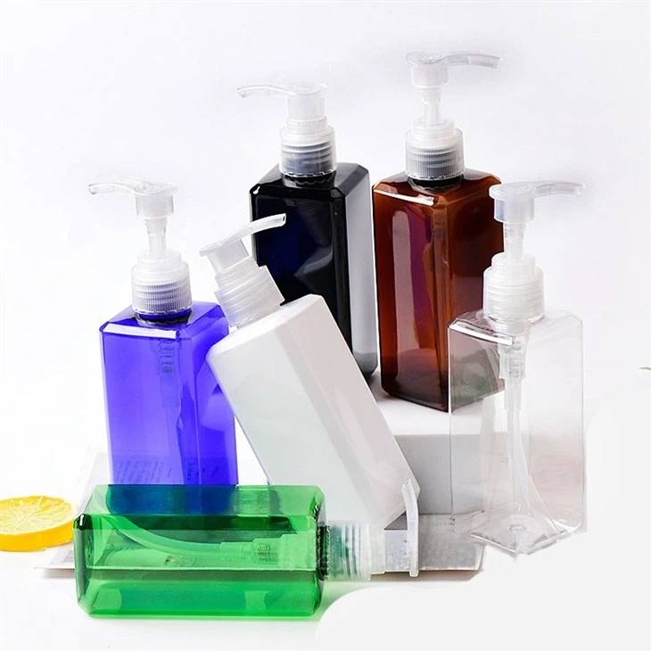 PET Square Pump Bottle Soap Dispenser Wash Bottle