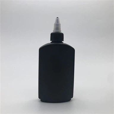 NH HDPE بلیک فلیٹ اسکوائر بوتل