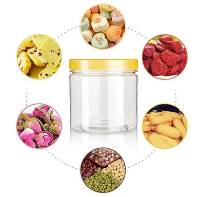 سنہری ڈھکن کے ساتھ کھانے اور کاسمیٹکس کے لیے تھوک 8oz 250ml خالی صاف پیئٹی پلاسٹک جار کنٹینر